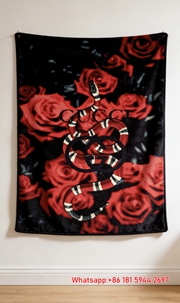 Rose & Serpent Tapestry Gucci Rose Snake Throw blankets IMG_2686